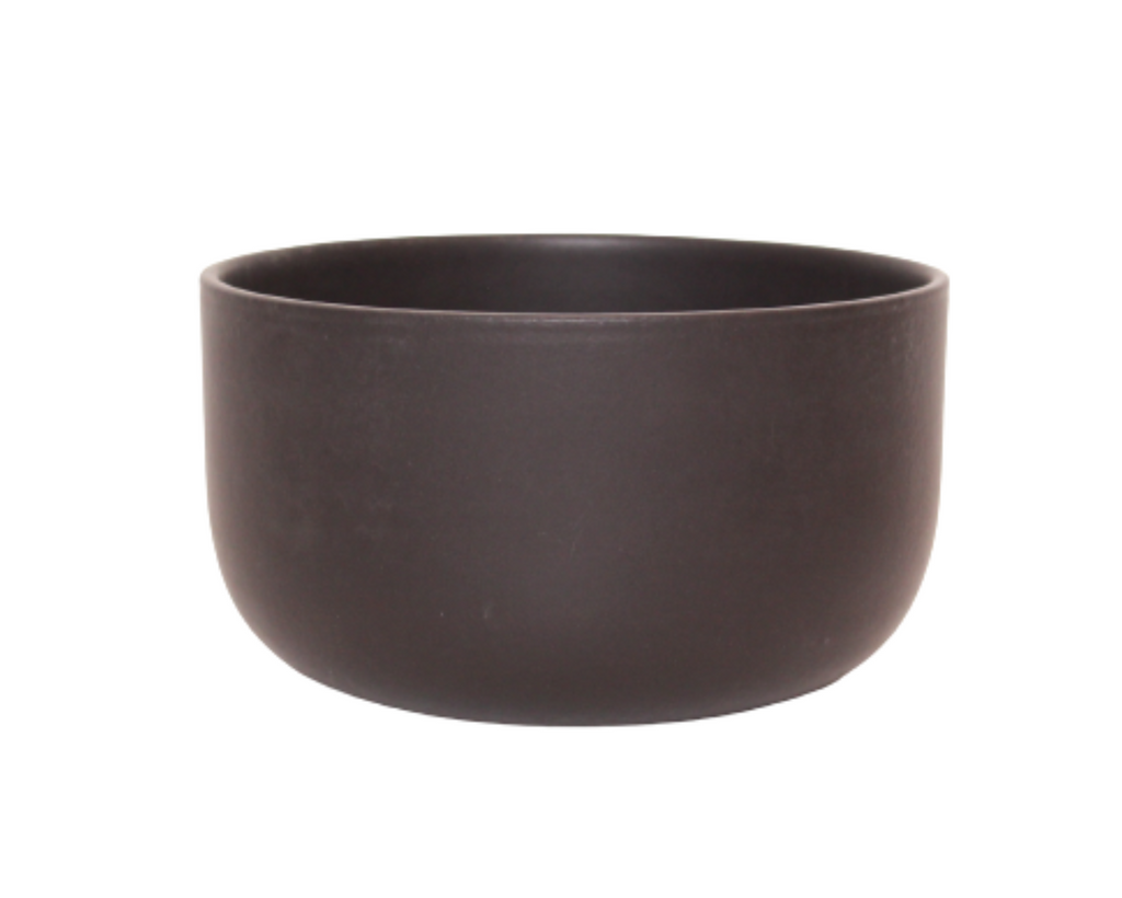 Black Stoneware Serving Bowl