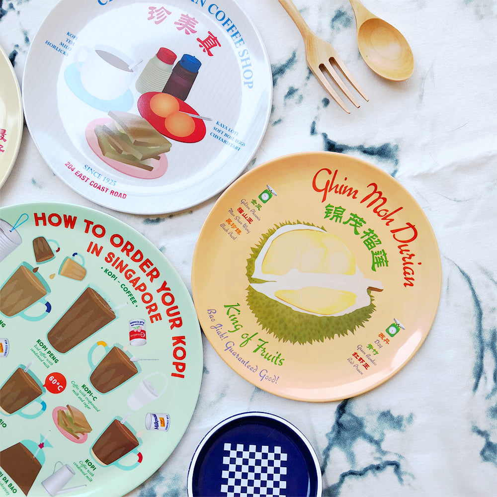 Singapore Food Melamine Plates