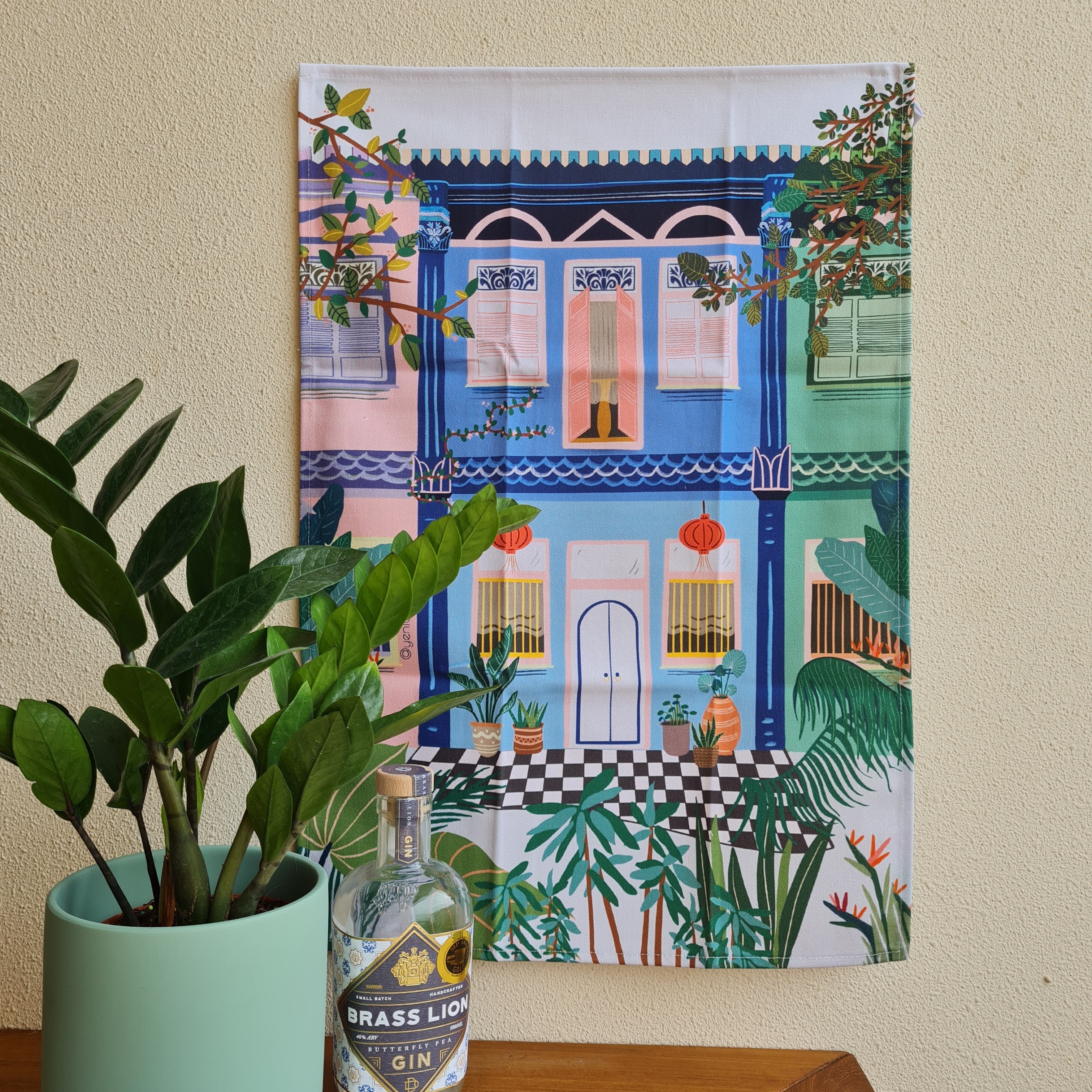 Shop House Tea Towel