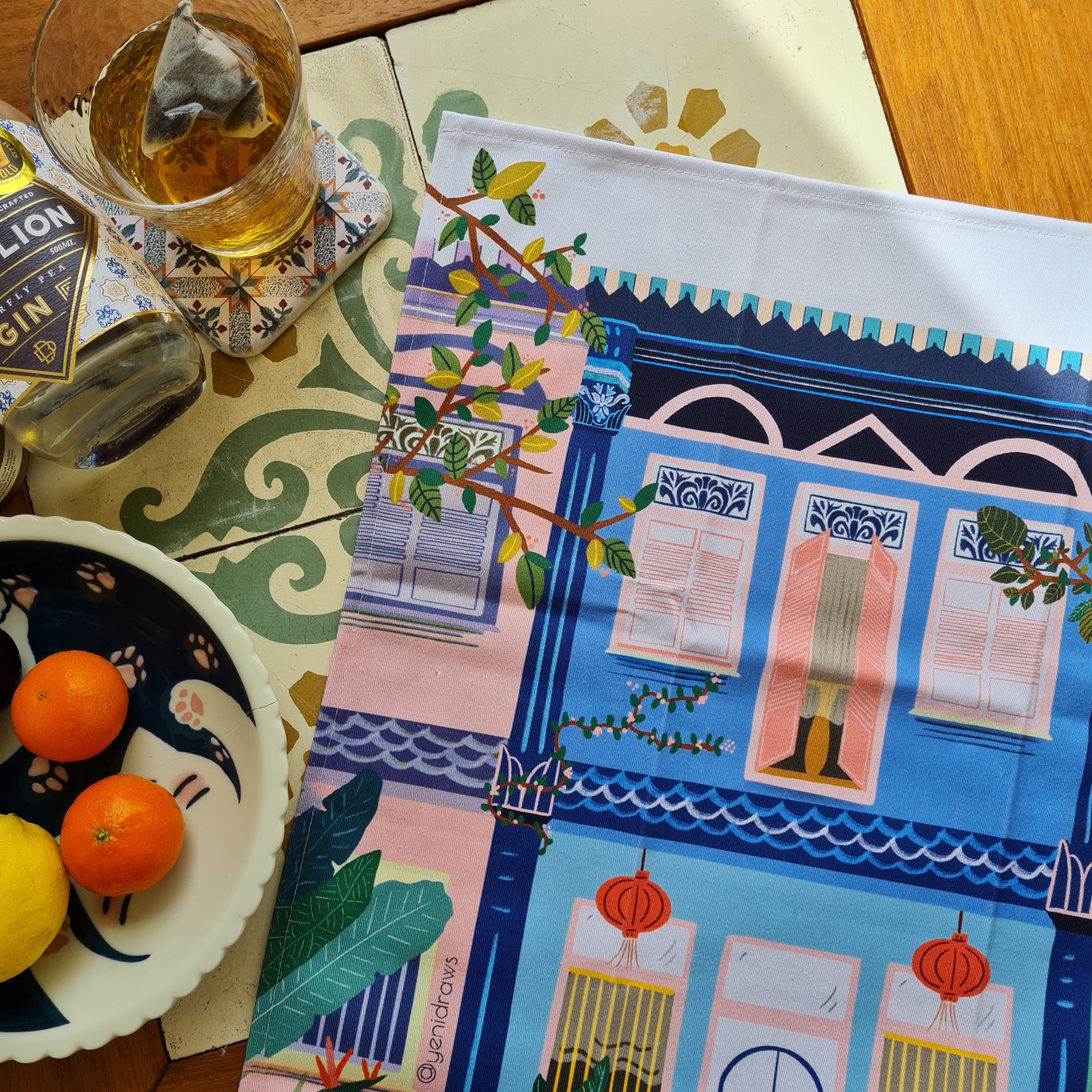 Shop House Tea Towel