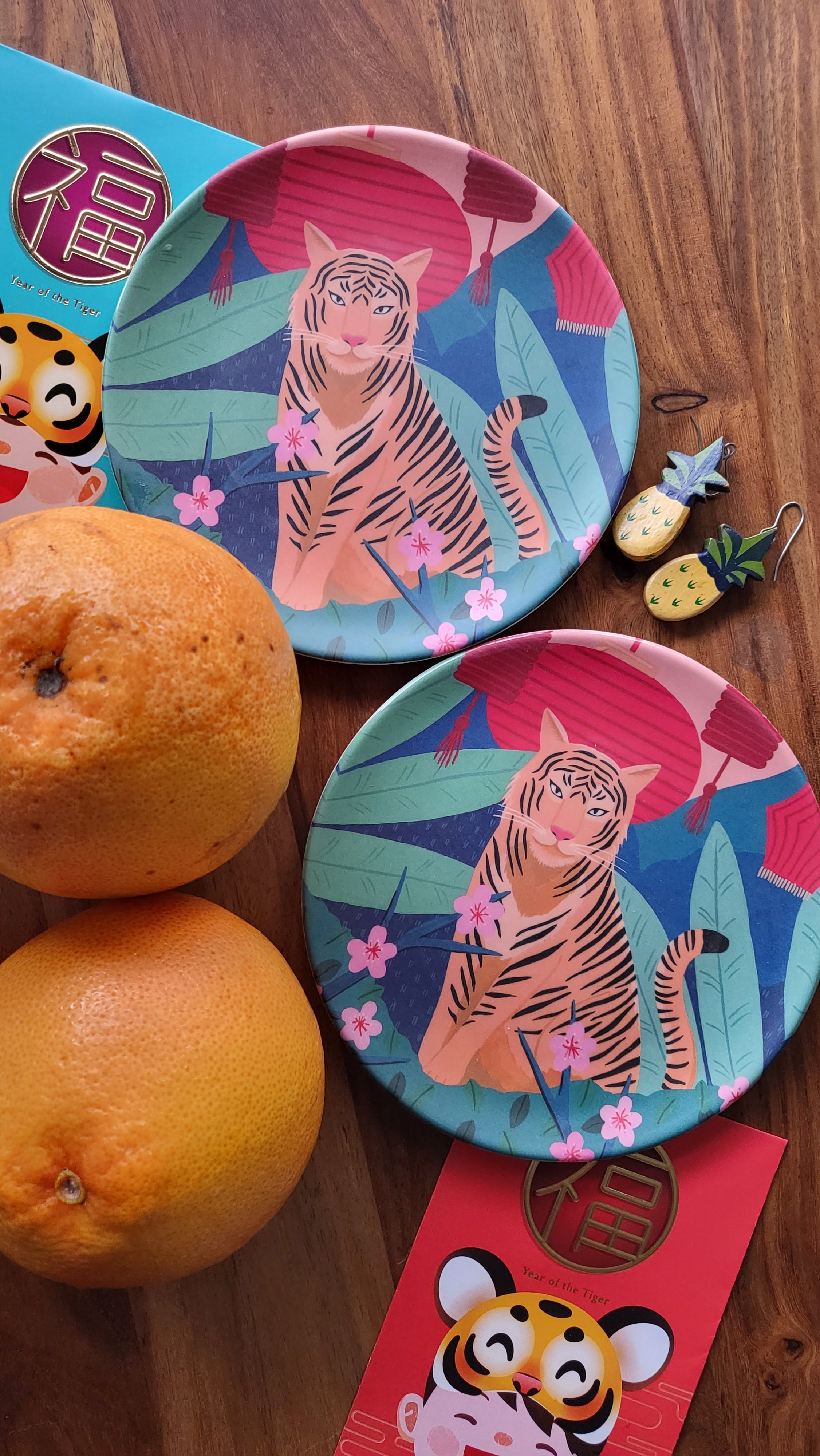 Prosperity Tiger Bamboo Mini Plate