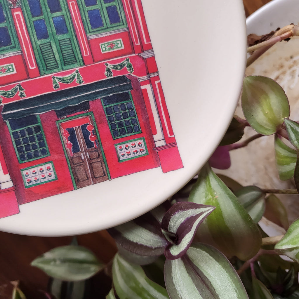Colorful Shophouse Bamboo Mini Plate