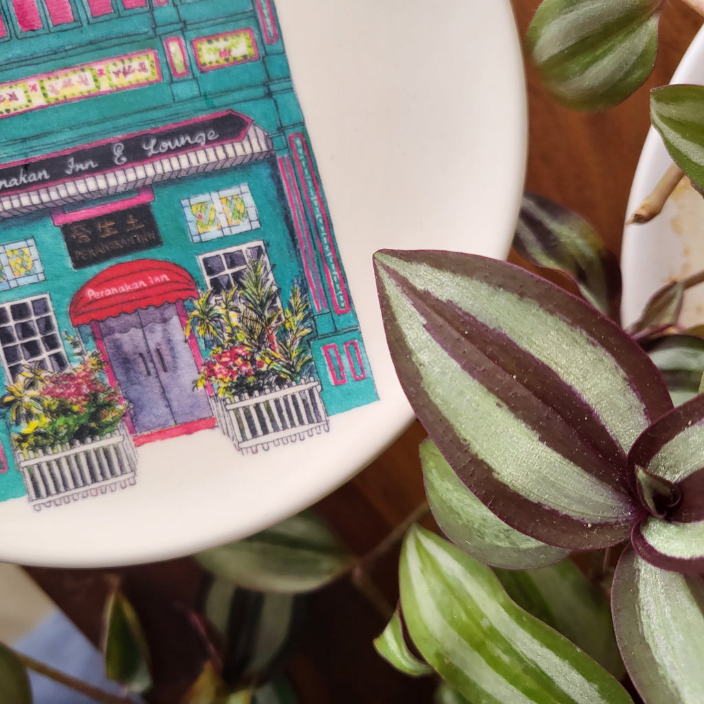 Colorful Shophouse Bamboo Mini Plate