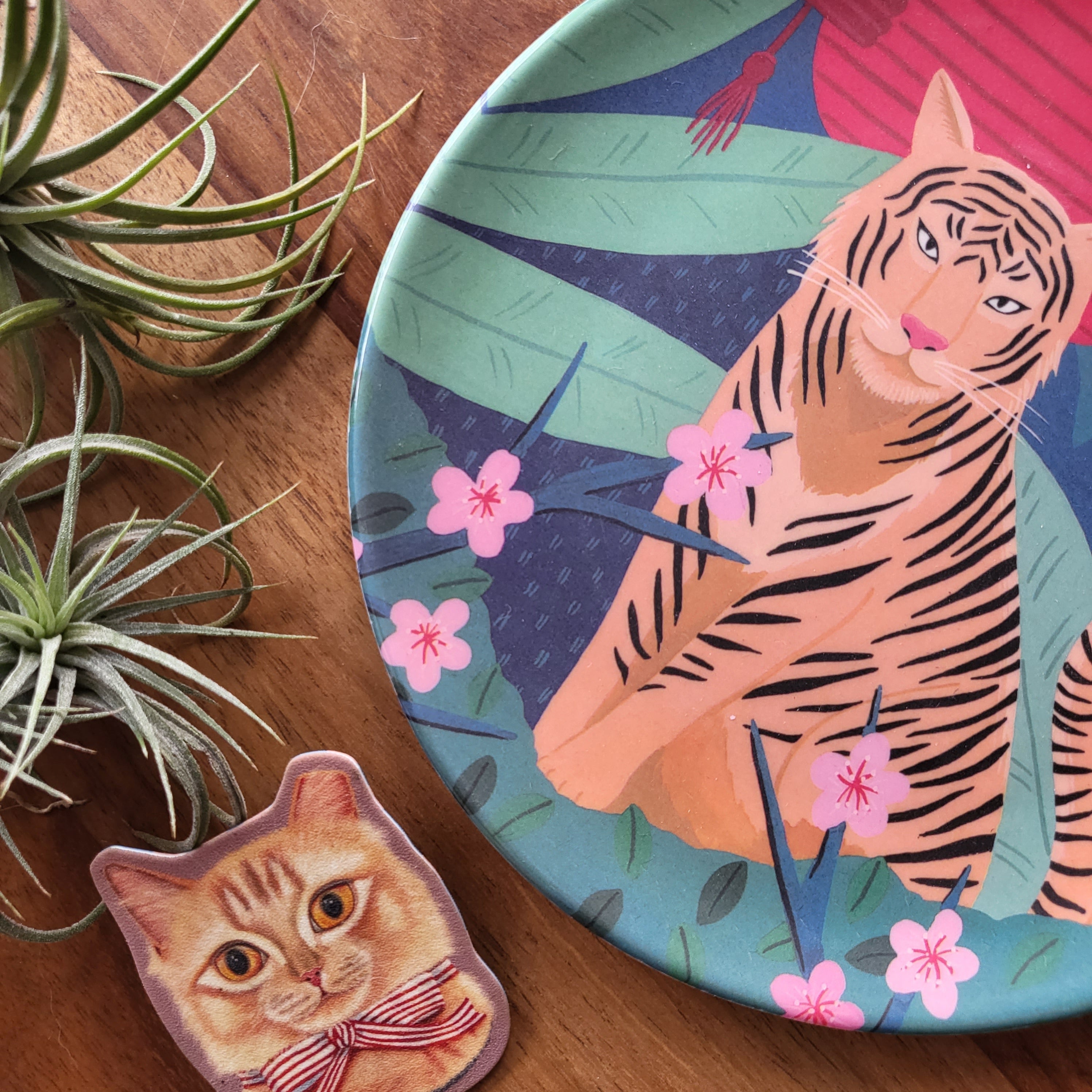 Prosperity Tiger Bamboo Mini Plate