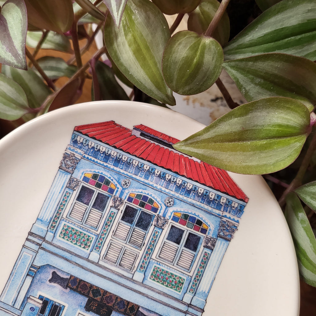 Colorful Shophouse Bamboo Mini Plate
