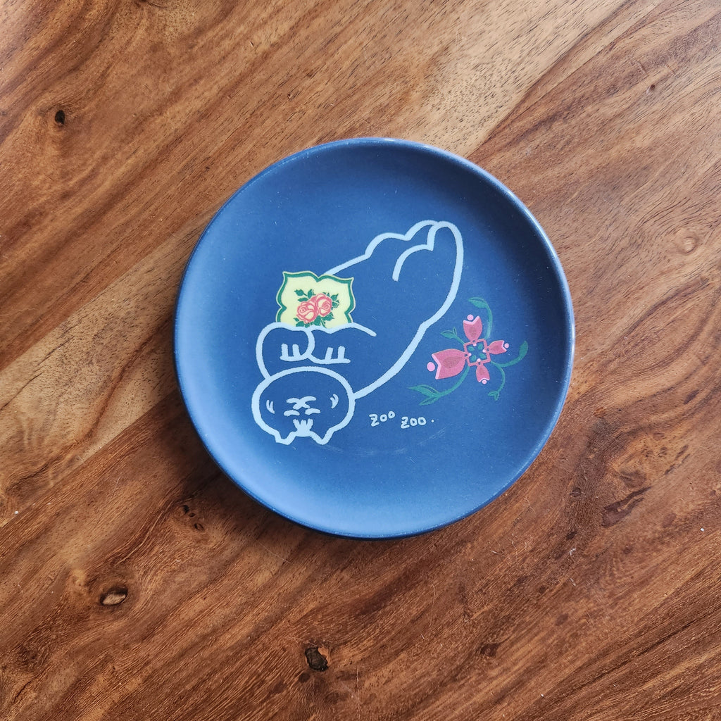 Peranakan Flora & Kitties Mini Bamboo Plates