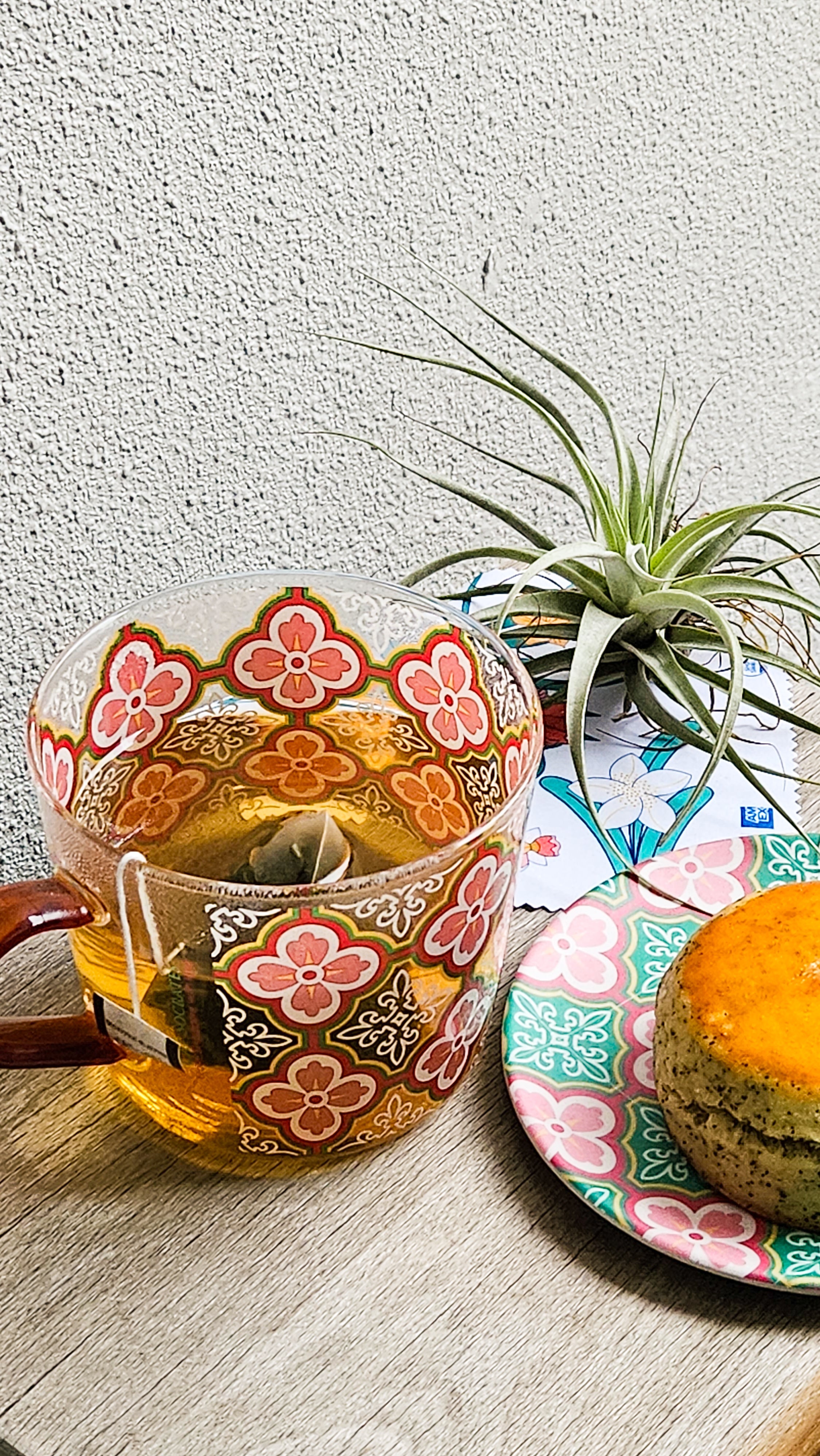 Plum Blossom Peranakan Tile Glass Mug