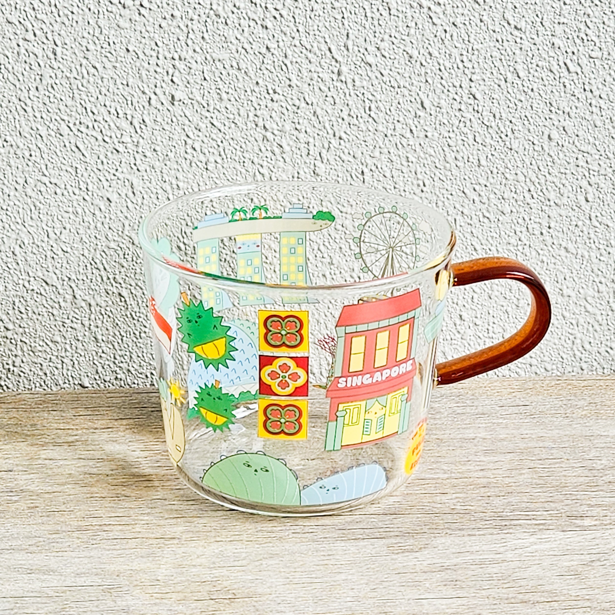 Singapore Icons Glass Mug