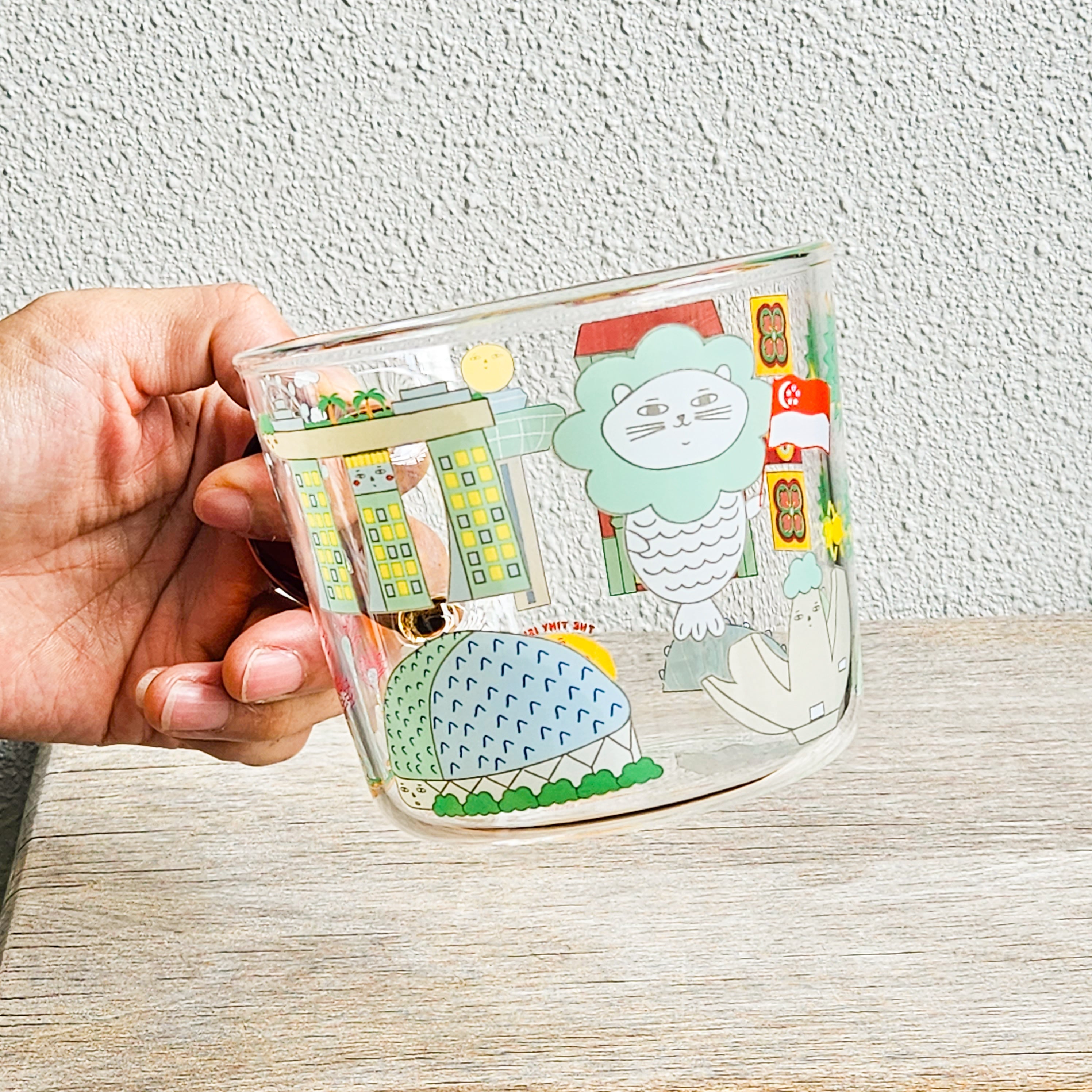 Singapore Icons Glass Mug