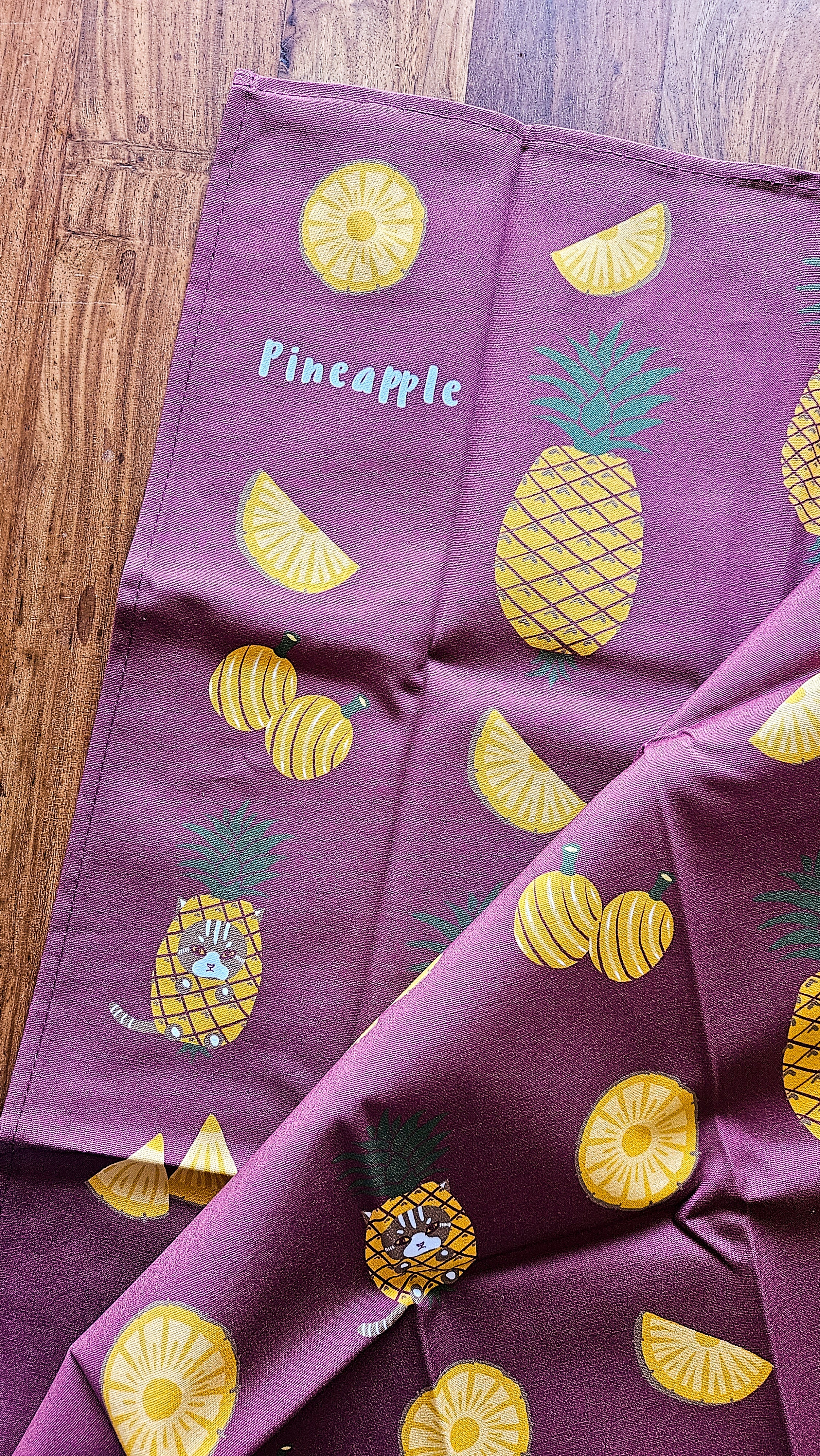 Singapore Fruits Tea Towel - Pineapple