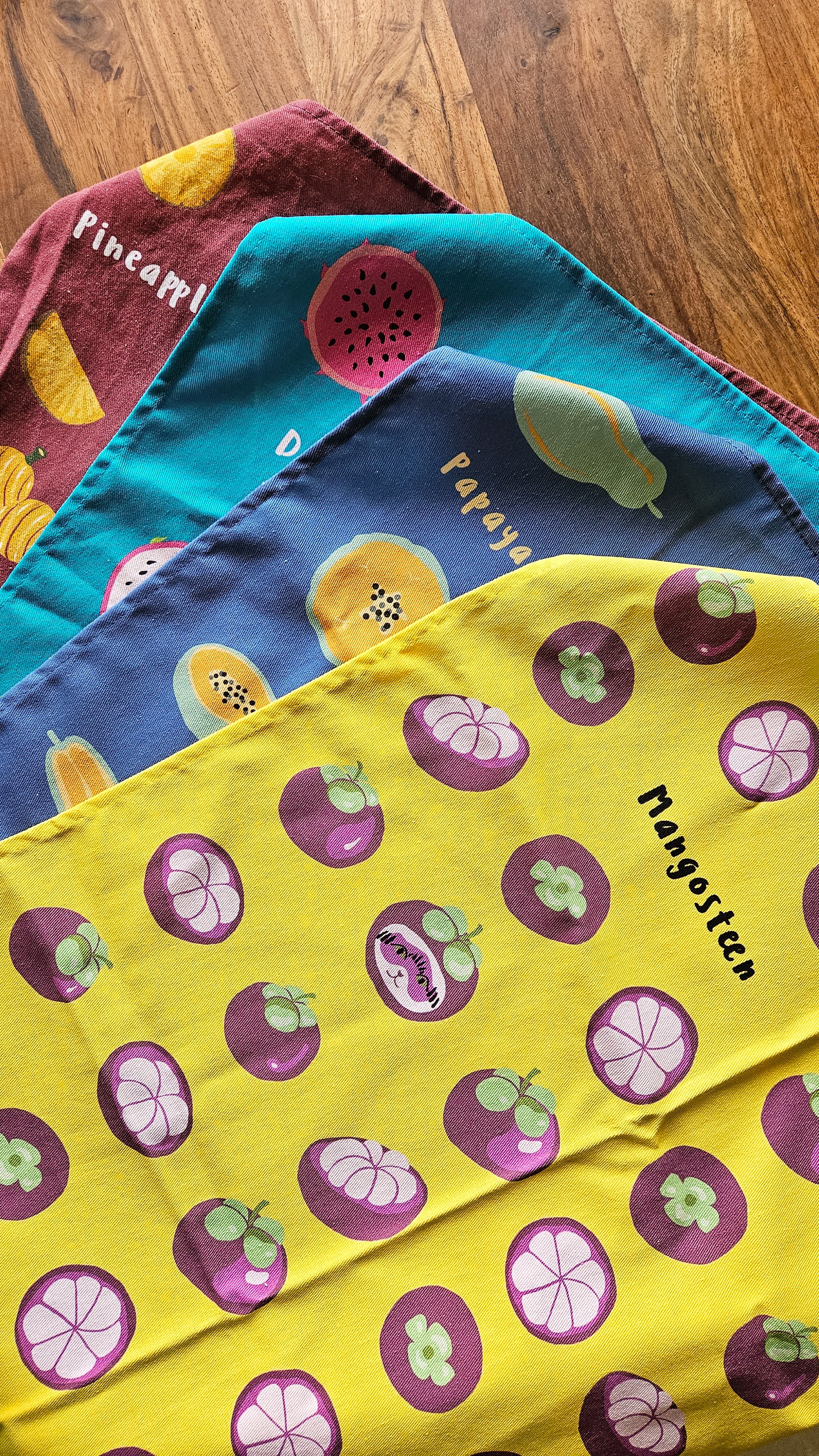 Singapore Fruits Tea Towel - Dragon fruit
