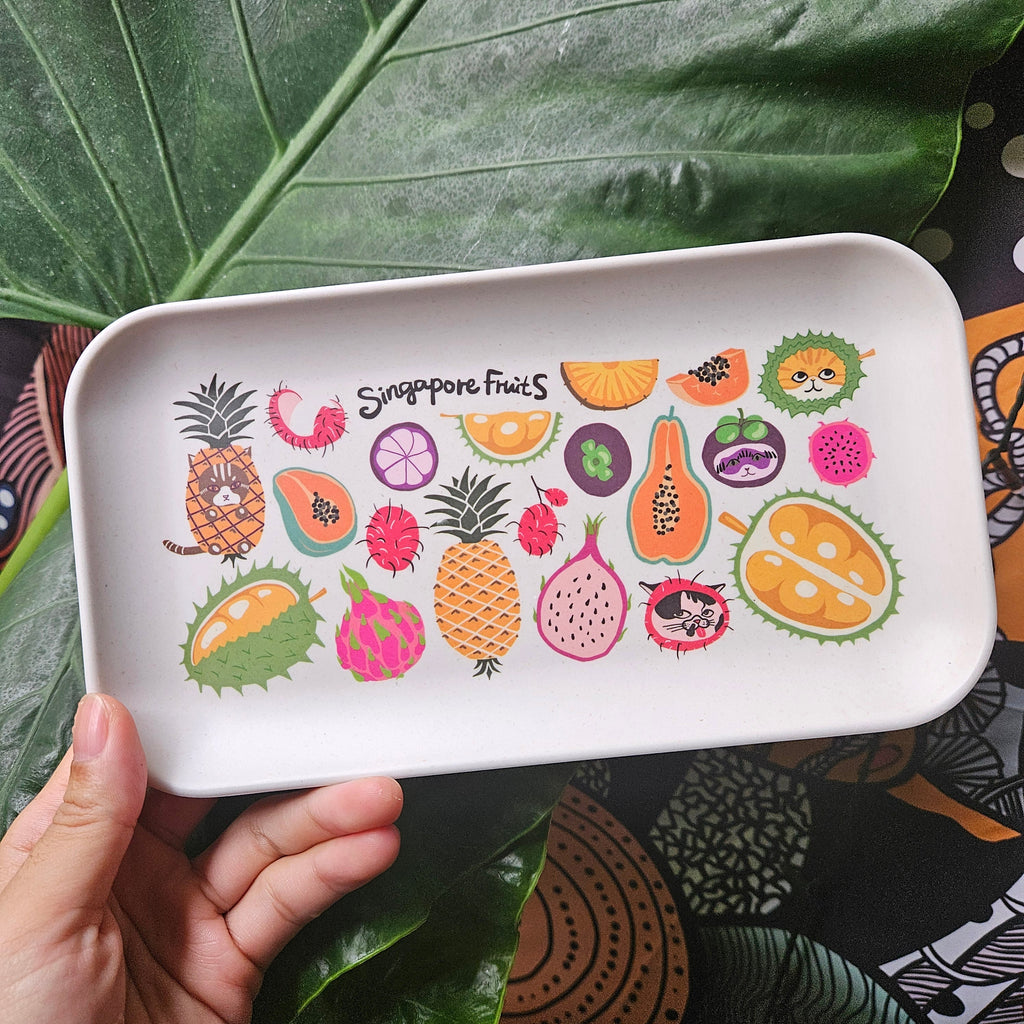 Singapore Fruits Bamboo Tray