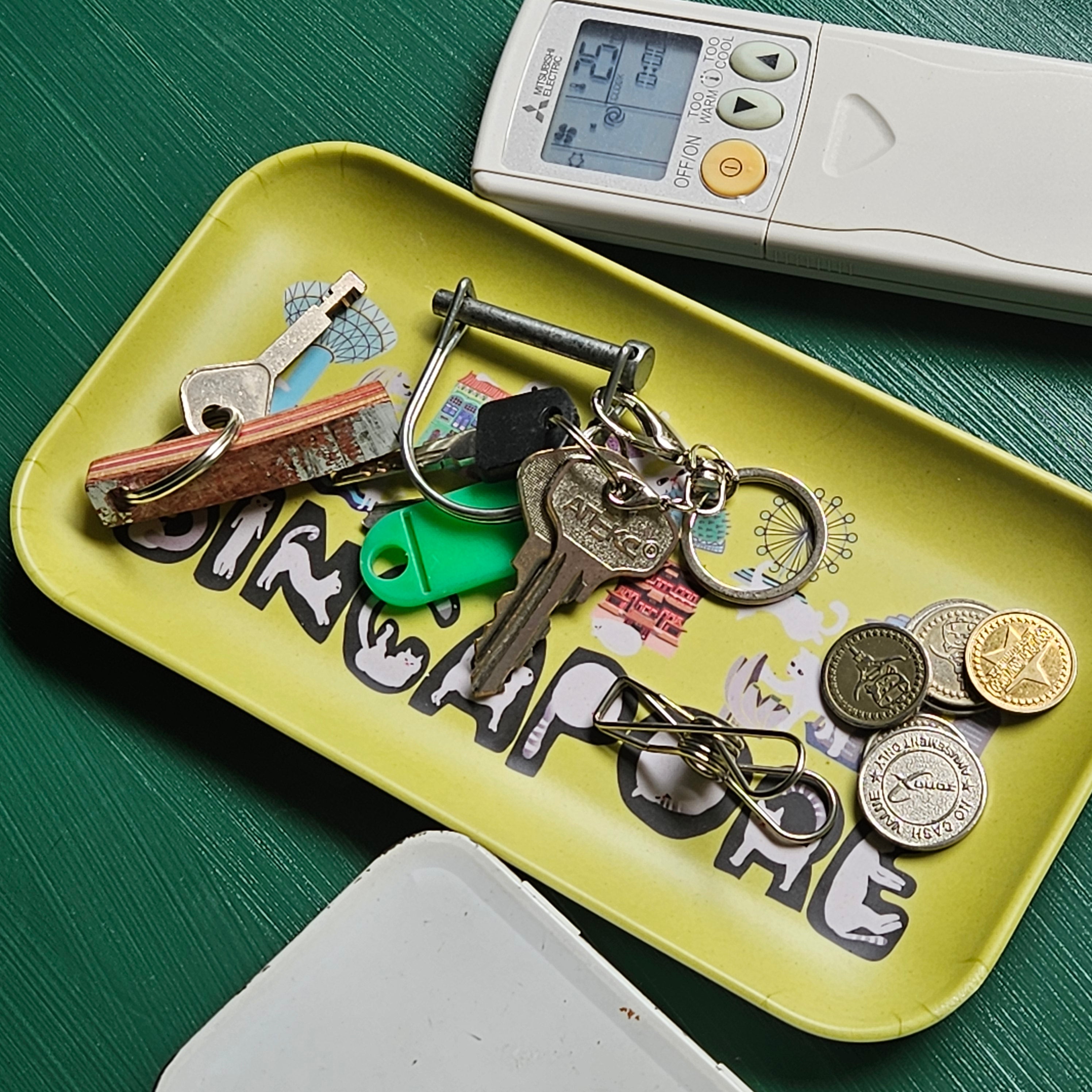 Naughty Kitty & Singapore Landmarks Bamboo Tray