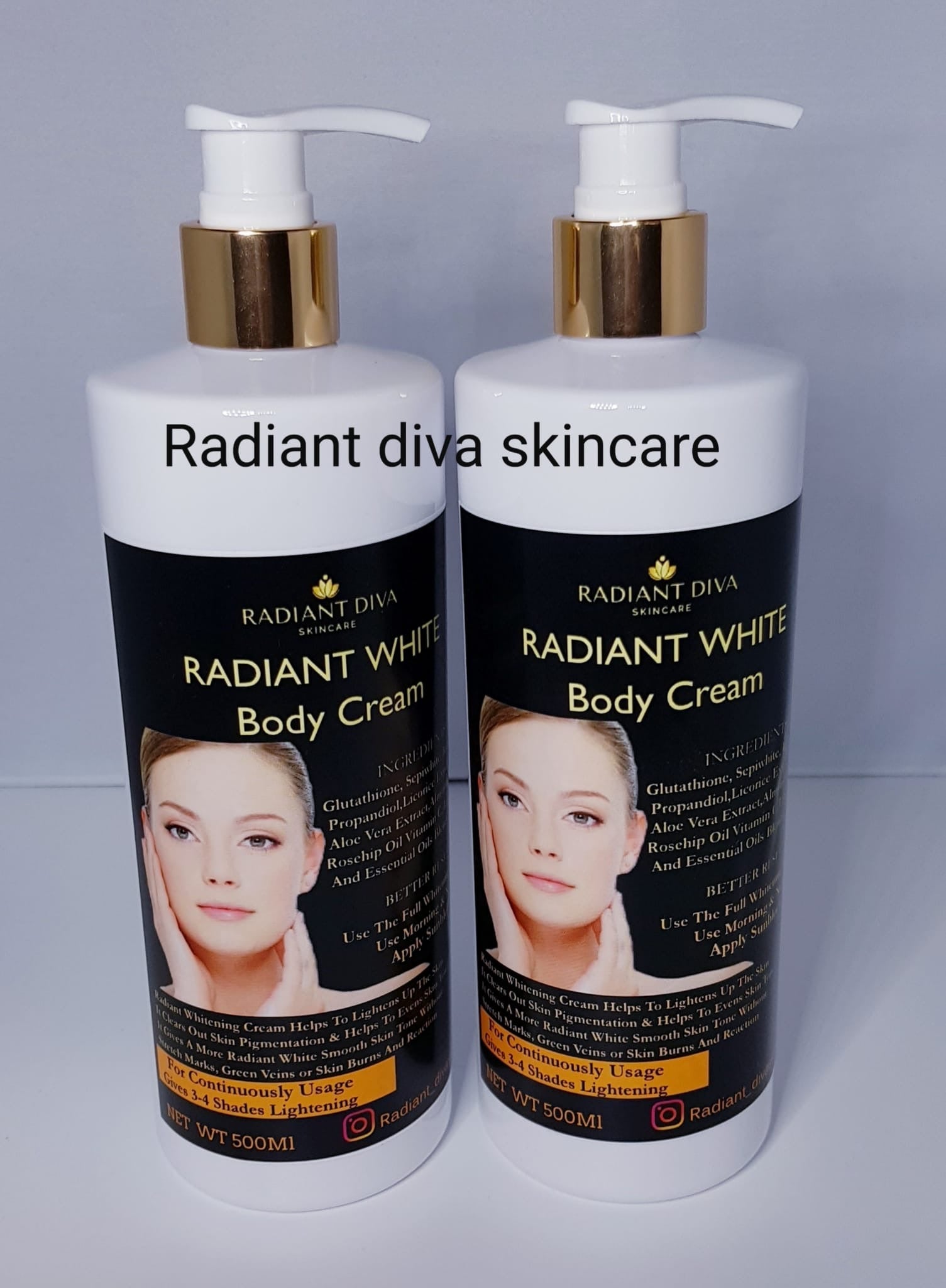 Radiant white Lightening body lotion 1x