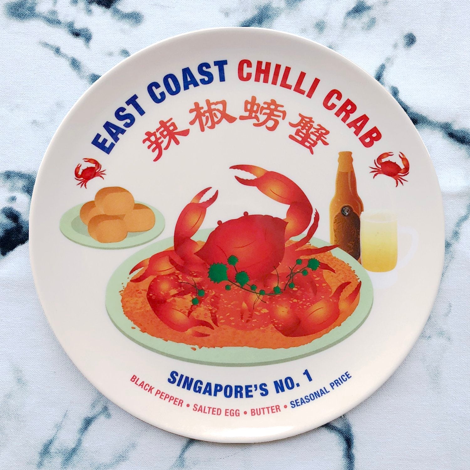 Singapore Food Melamine Plates