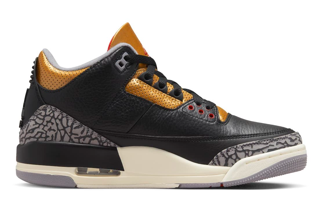 Jordan 3 Retro Black Cement Gold (W)
