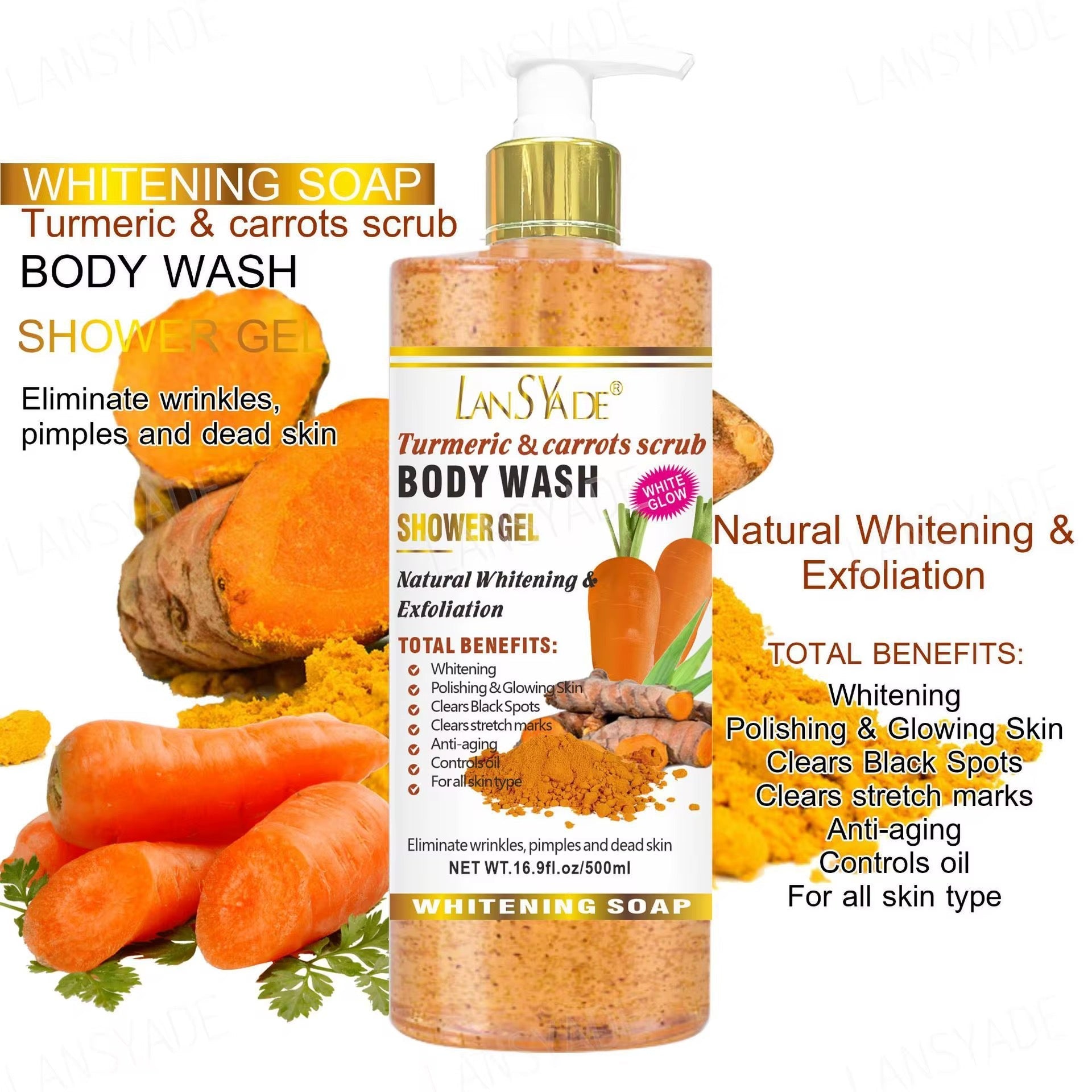 Turmeric And Carrot Exfoliating Shower Wash