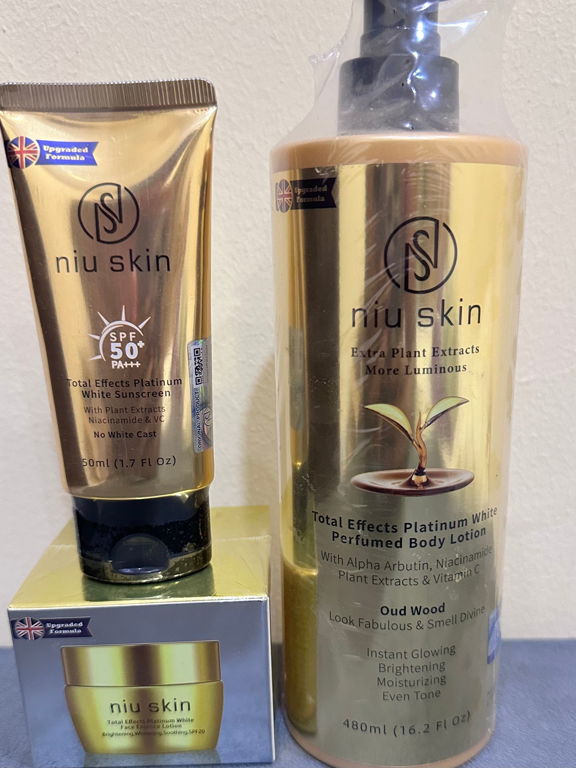 Niu Skin Plant Extract Brightening Body lotion, Face Cream & Sunscreen