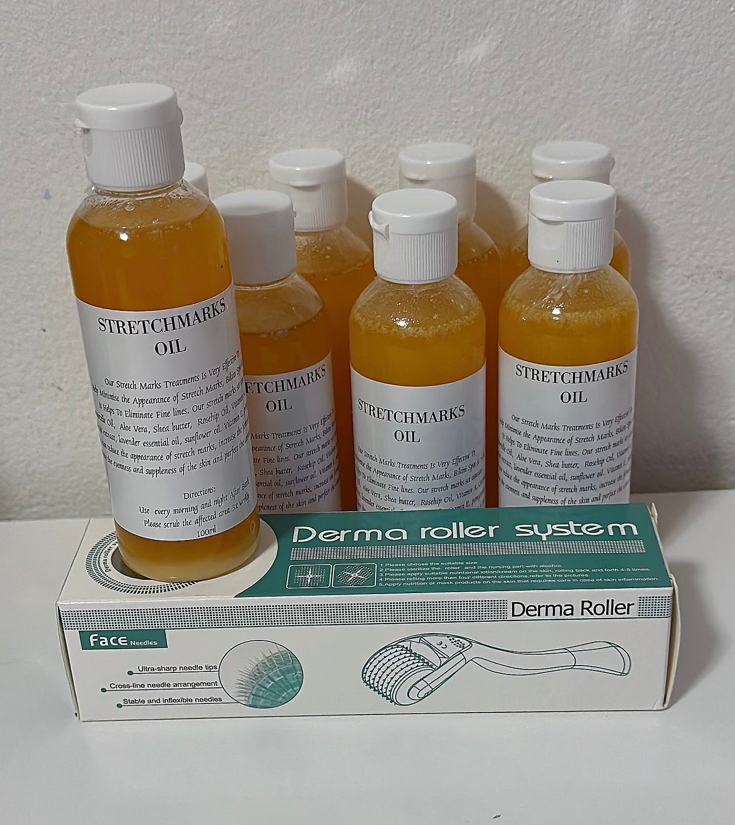 Stretch Marks Treatment Removal Oil And Derma Roller