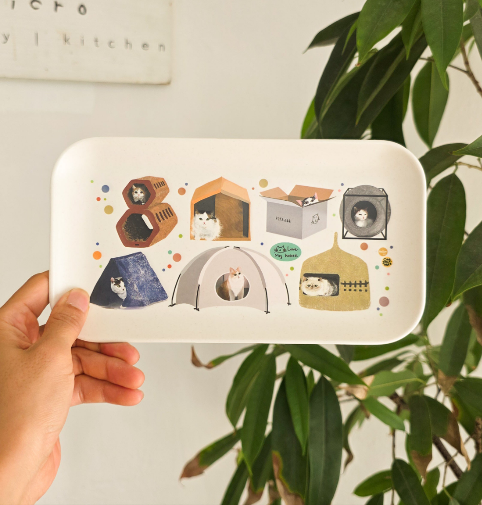 Nekoya  Cat house Bamboo Tray