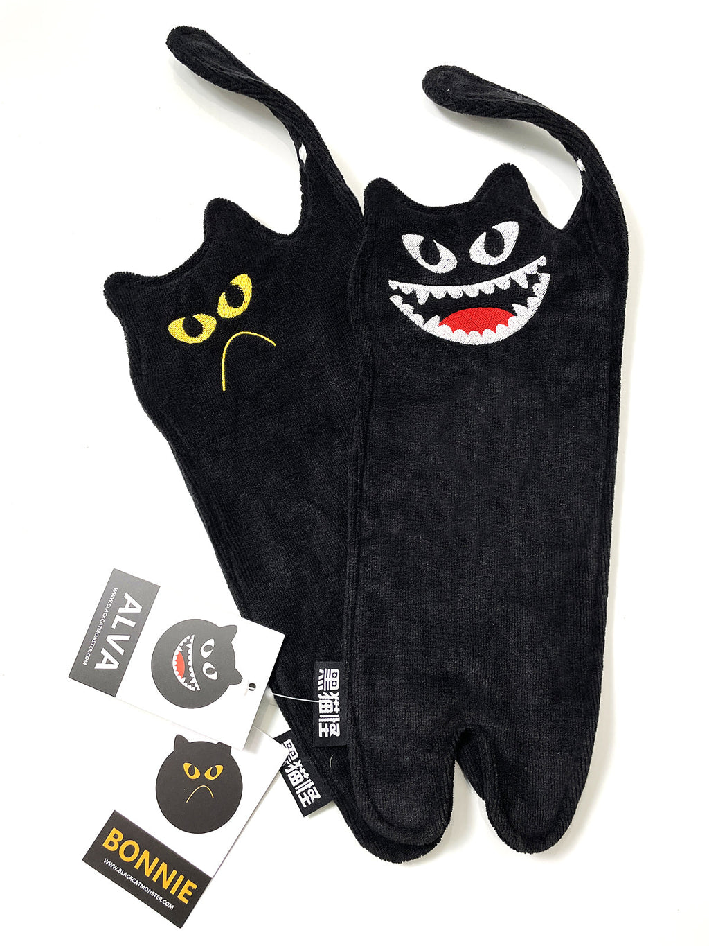 Black Cat Monster Hand Towel