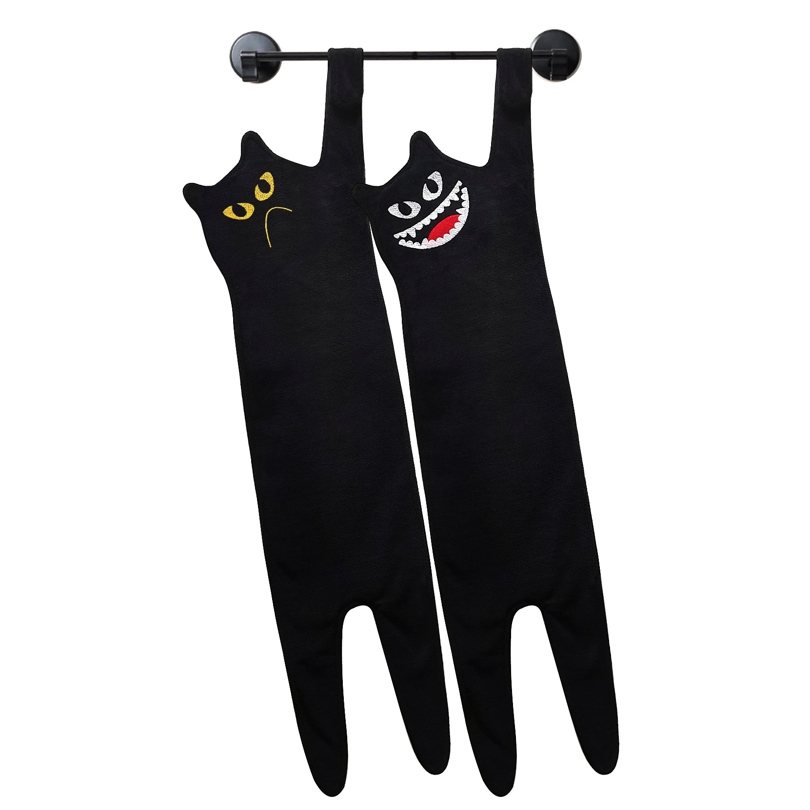 Black Cat Monster Hand Towel