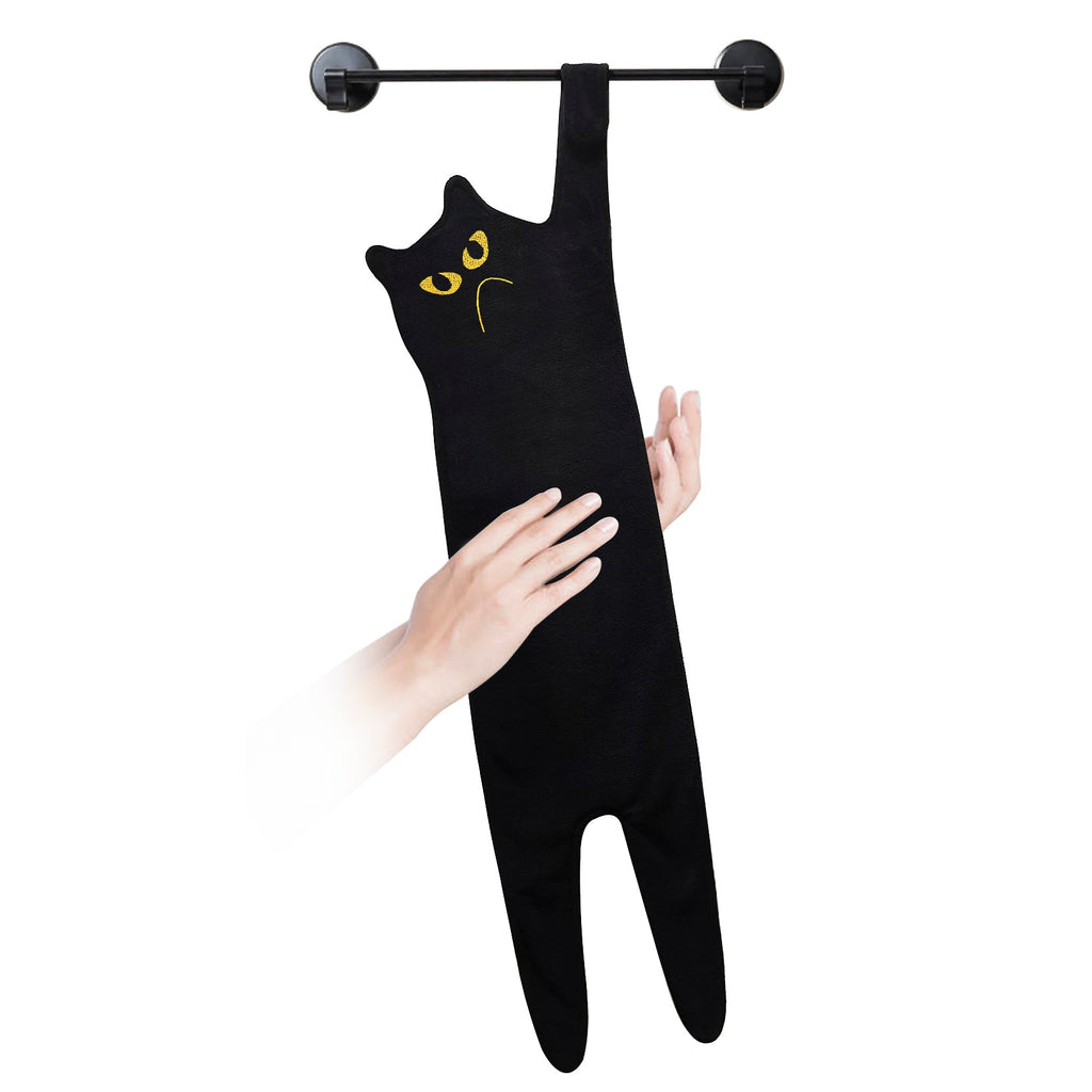 Black Cat Monster Hand Towel