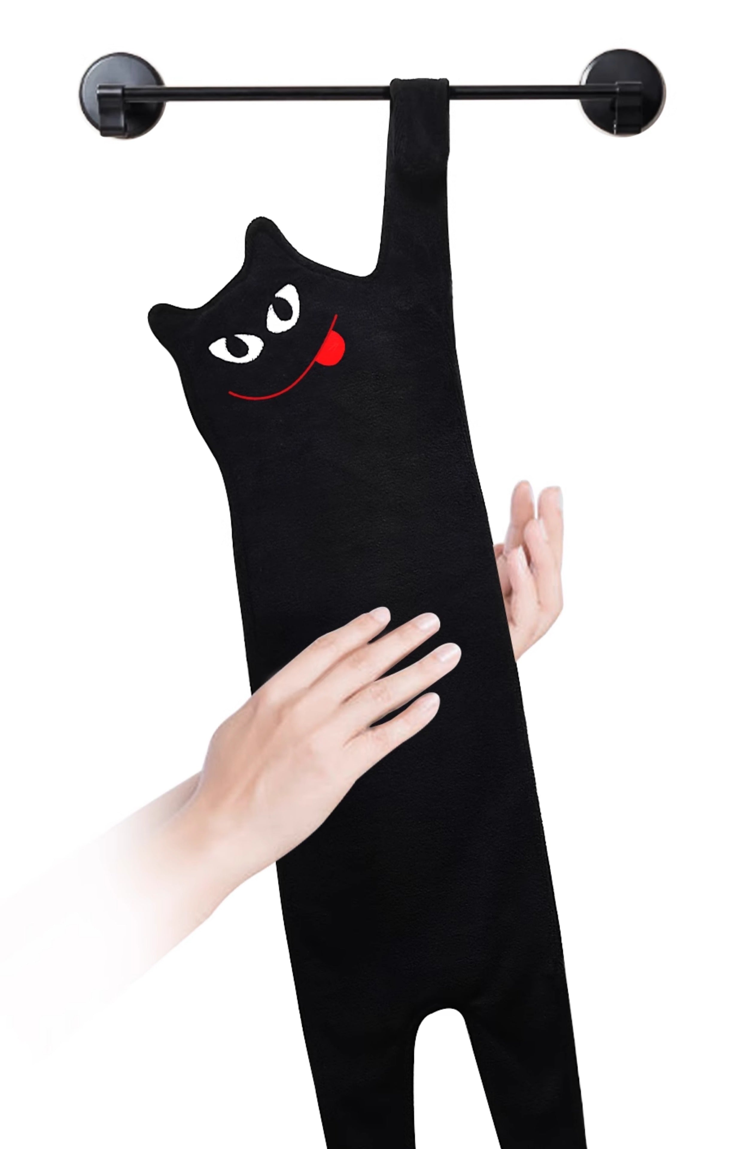 Black Cat Monster Hand Towel
