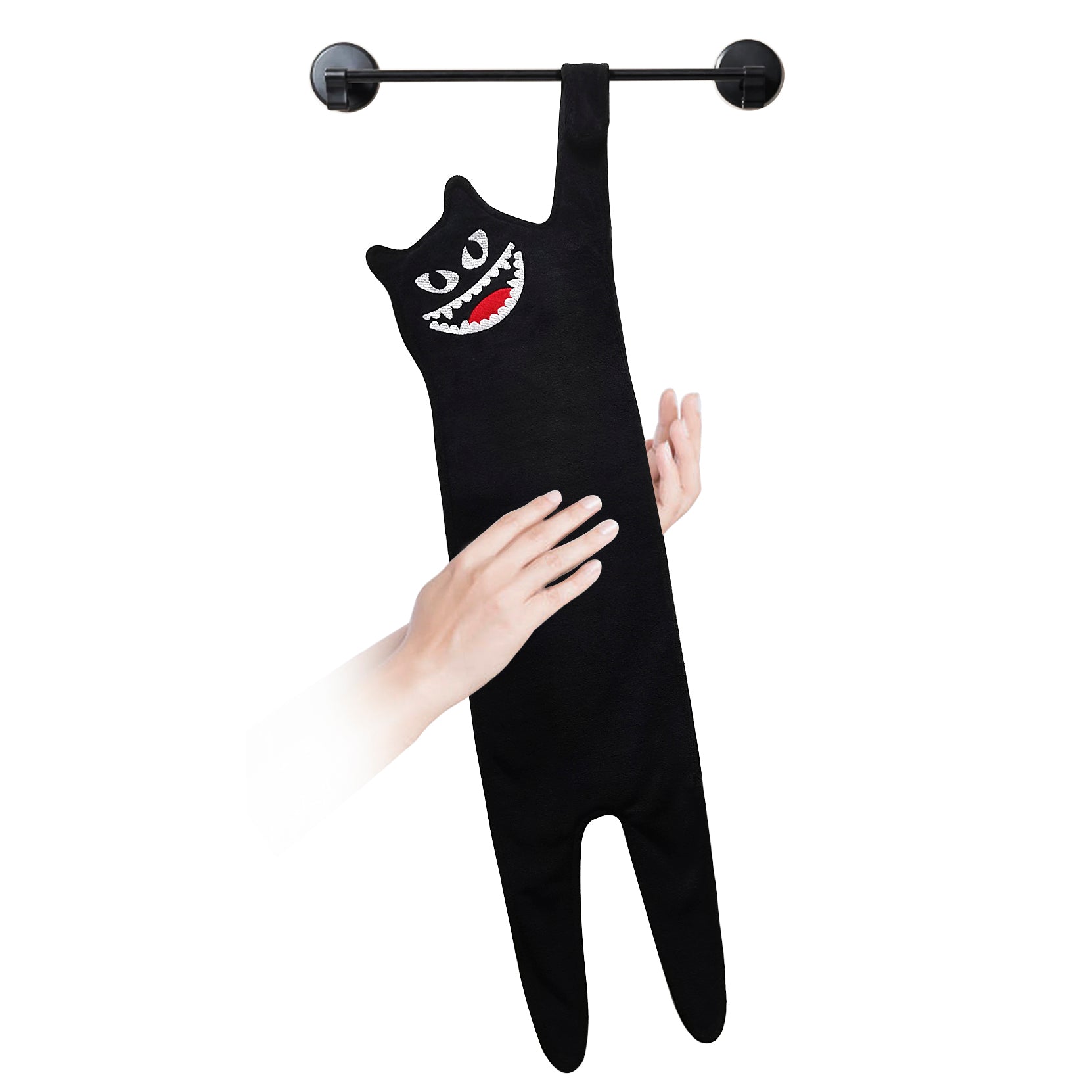 Black Cat Monster Hand Towel