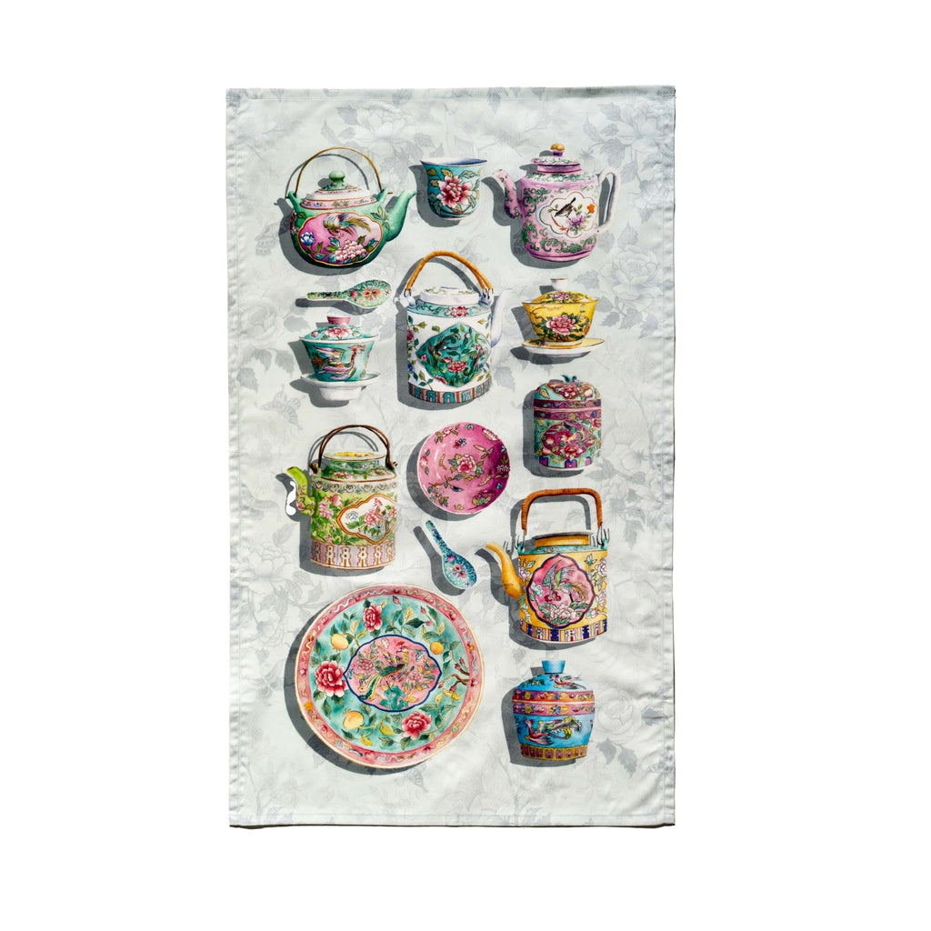 Peranakan Tea Pot Tea Towel