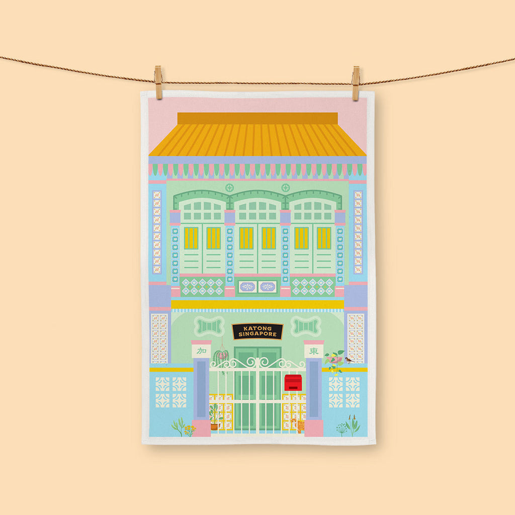 Singapore Theme Tea Towel