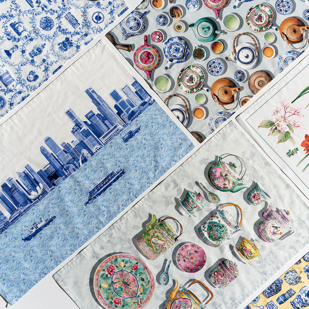 Peranakan Tea Pot Tea Towel
