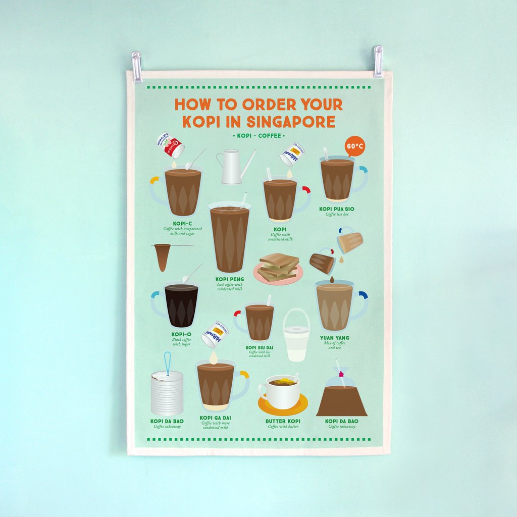 Singapore Theme Tea Towel