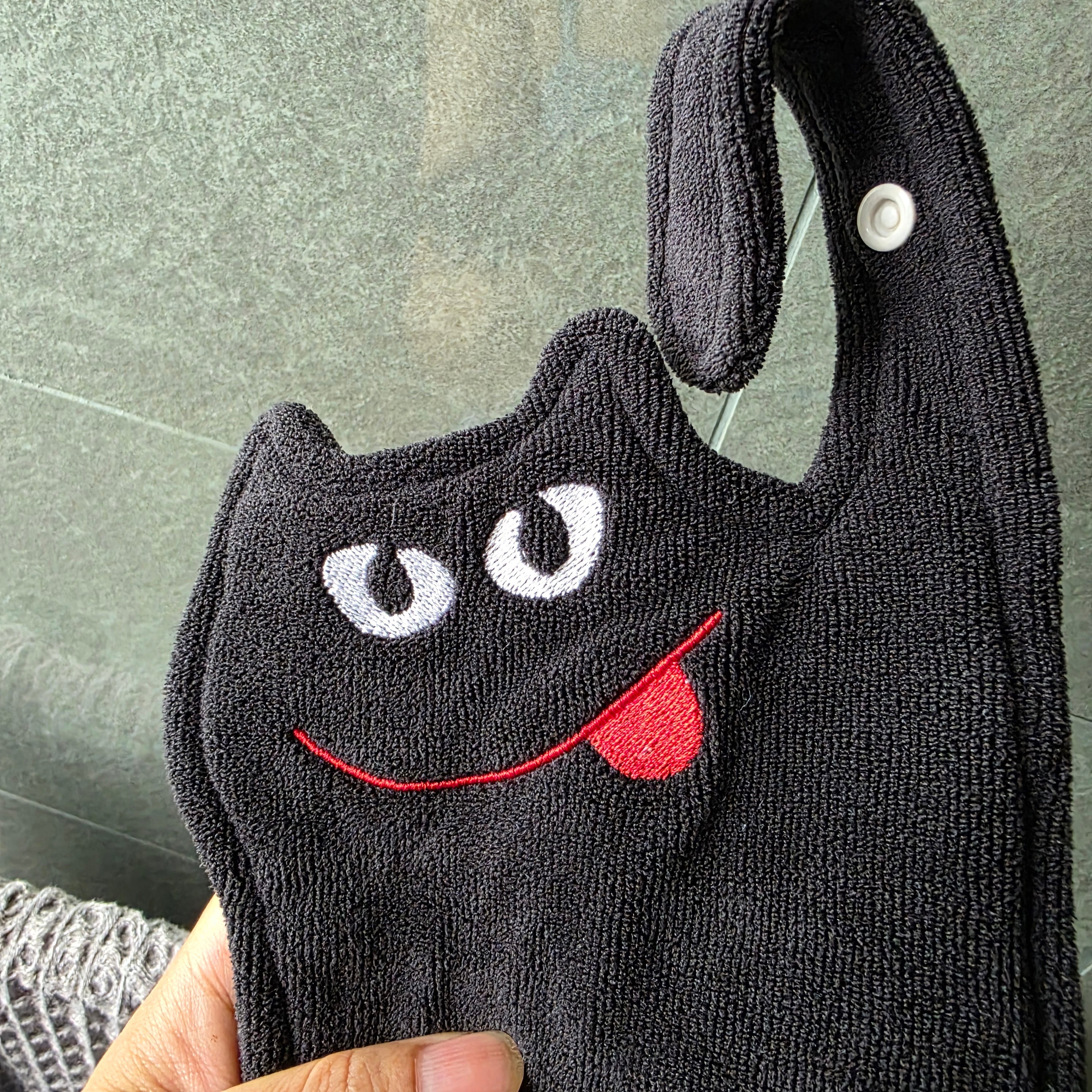 Black Cat Monster Hand Towel