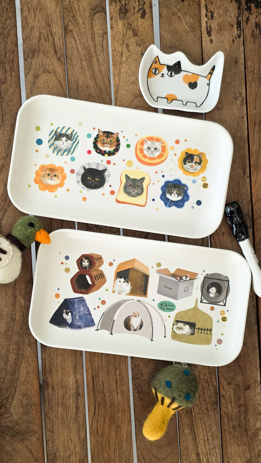 Nekoya  Cat house Bamboo Tray
