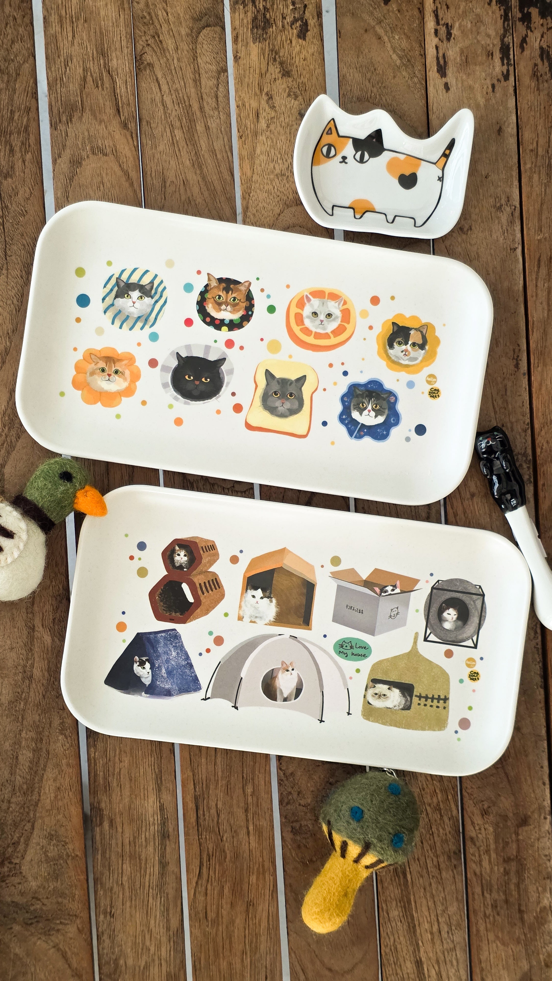 Nekoya  Cat house Bamboo Tray