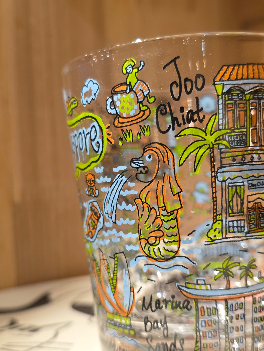 Walk around Singapore Glass Cup
